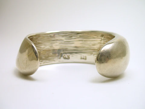 Olaf Skogfoors hollow cuff bracelet - bold and sculptural