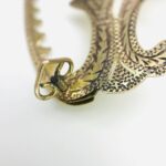 Rare Solid Gold Penca de Balangandan Charm Holder Brooch