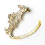 Rare Solid Gold Penca de Balangandan Charm Holder Brooch
