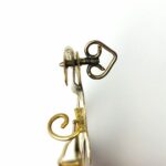 Rare Solid Gold Penca de Balangandan Charm Holder Brooch