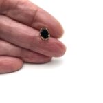 14k Gold Black Onyx Tie Tac Lapel Pin