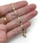 14k Gold Delicate Fancy Link Chain Bracelet UNOAERRE Italy