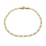 14k Gold Delicate Fancy Link Chain Bracelet UNOAERRE Italy