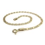 14k Gold Delicate Fancy Link Chain Bracelet UNOAERRE Italy