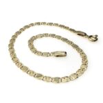 14k Gold Delicate Fancy Link Chain Bracelet UNOAERRE Italy