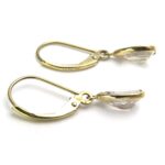 14k Gold Pear CZ Drop Earrings