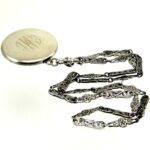 Antique Art Nouveau 800 Silver Fancy Floral Link Chain Necklace