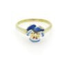 Antique Enamel Pansy Diamond 14k Gold Ring Art Nouveau Larter & Sons