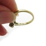 Antique Enamel Pansy Diamond 14k Gold Ring Art Nouveau Larter & Sons