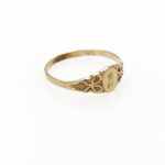 Antique Victorian Baby Signet Ring Engraved Initial G, rich gold filled