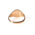 Antique Victorian Deeply Carved 10 K Gold Signet Ring Initials H.E.B.