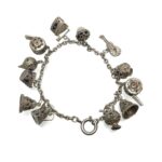 Art Deco  3D Charm Bracelet