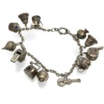 Art Deco  3D Charm Bracelet