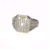 Art Deco White Gold Signet Ring
