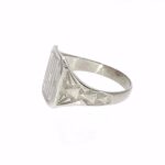 Art Deco White Gold Signet Ring