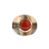 Asymmetrical Modernist Ring Sterling Silver and Carnelian