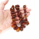 Vintage Natural Graduated Cognac Amber Nugget Statement Necklace