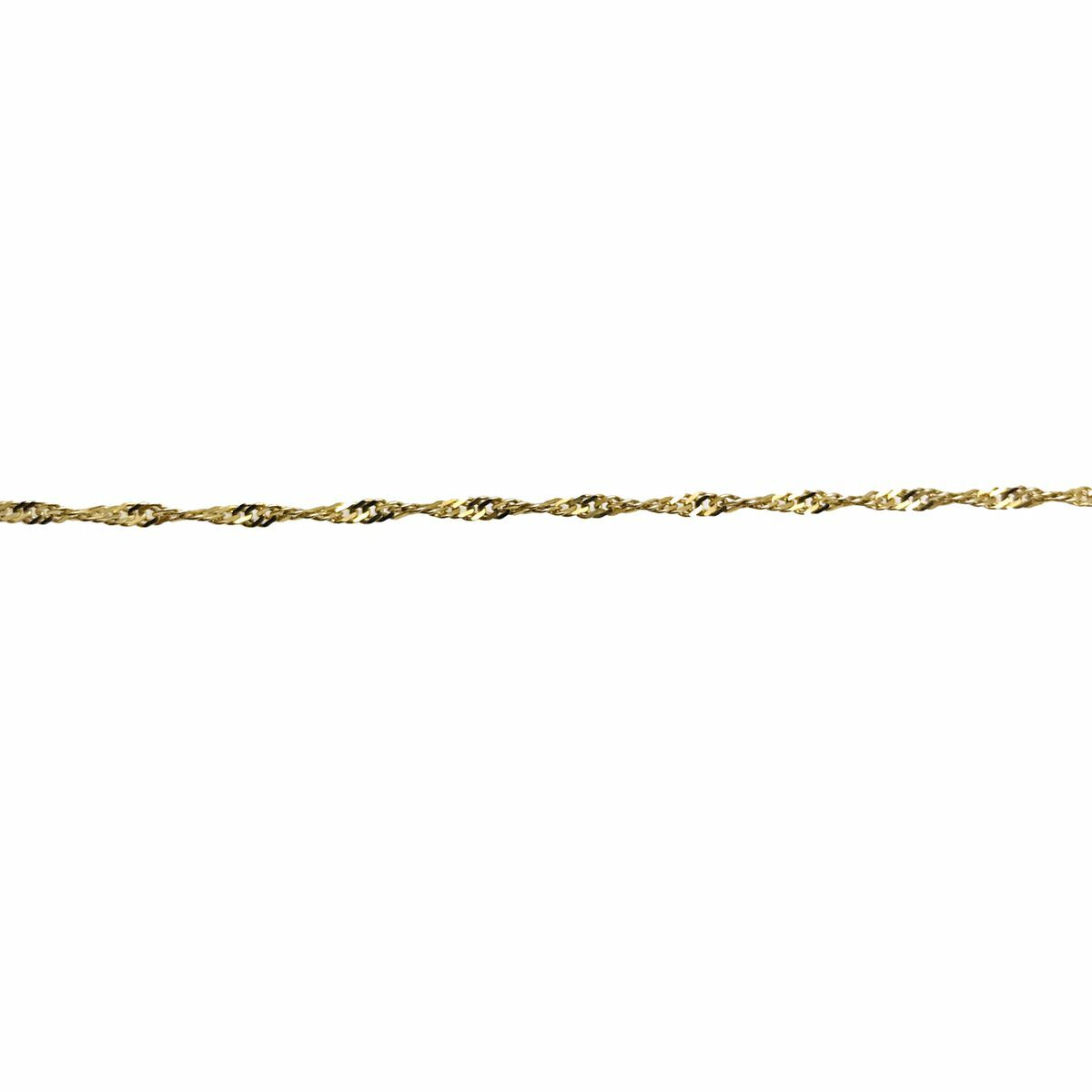 Delicate vintage Twisted Rope Chain 14k Gold Bracelet c 1980s.