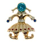 Dutch Couple Duette Coro Sterling Fur Clips