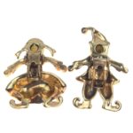 Dutch Couple Duette Coro Sterling Fur Clips