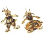 Dutch Couple Duette Coro Sterling Fur Clips