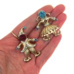 Dutch Couple Duette Coro Sterling Fur Clips