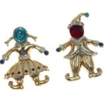 Dutch Couple Duette Coro Sterling Fur Clips