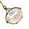 Edwardian Gold Filled Locket Pendant Necklace Dated 1915