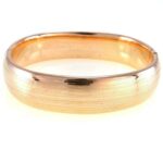 Exquisite Late Victorian Edwardian Bangle Clamper Bracelet in Gold Filled