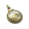 Gold Nugget Filled Bubble Locket Pendant
