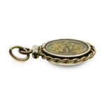 Gold Nugget Filled Bubble Locket Pendant