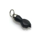 Vintage Hand Carved Ebonized Wood Figa Charm