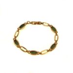 Irish Connemara Marble Gold Fill Link Bracelet