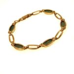 Irish Connemara Marble Gold Fill Link Bracelet