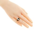 Jelly Opal Black Onyx Solid Gold Ring Size 5.75