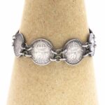 Antique King Edward 3 Pence Coin Bracelet