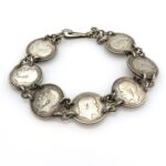 Antique King Edward 3 Pence Coin Bracelet