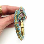 Retired KJL Snake Bangle Bracelet - Vivacious Viper - c. 2013