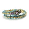 Retired KJL Snake Bangle Bracelet - Vivacious Viper - c. 2013