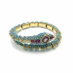 Retired KJL Snake Bangle Bracelet - Vivacious Viper - c. 2013