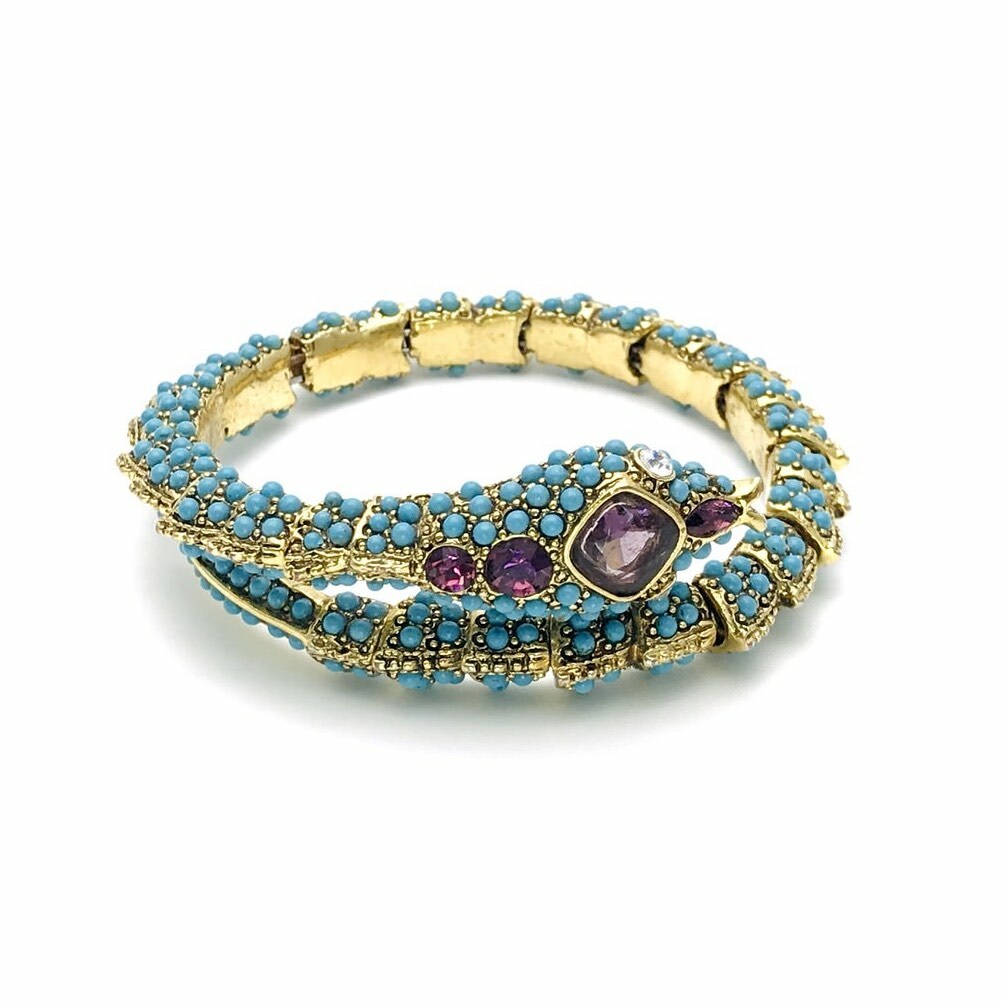 Retired KJL Snake Bangle Bracelet - Vivacious Viper - c. 2013