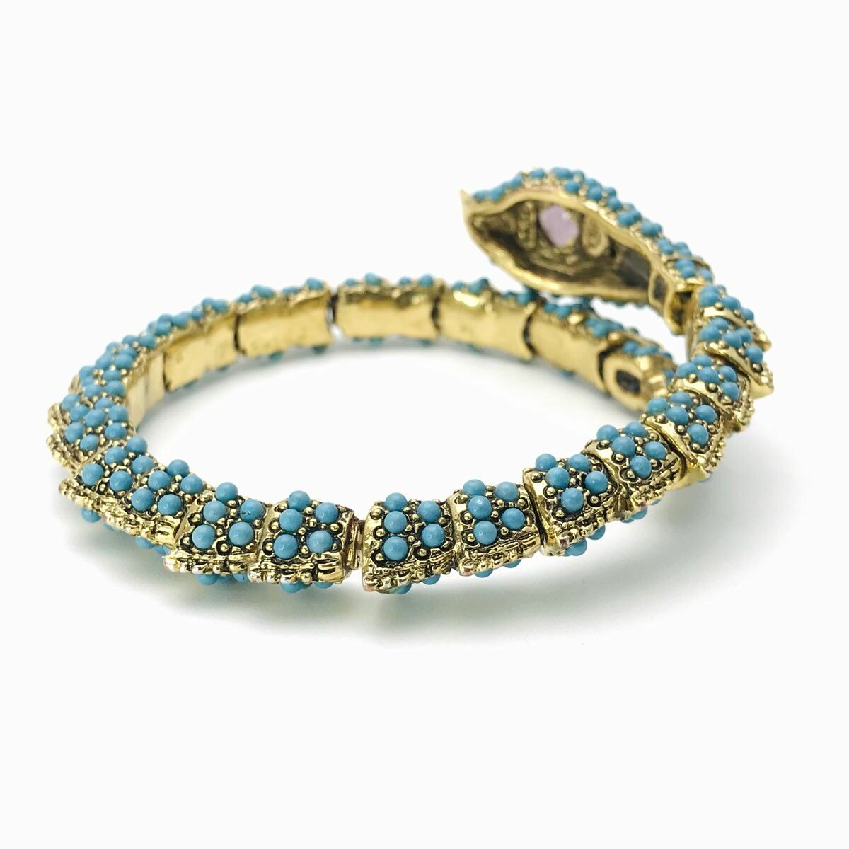 Retired KJL Snake Bangle Bracelet - Vivacious Viper - c. 2013