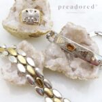 Artisan Made Stainless Steel 18k Gold Citrine ID Bracelet