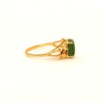 Nephrite Jade 14k Gold Ring Estate Jewelry Size 7.5