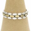 Heavy Vintage Panther Link Mixed Metals Mexican Bracelet Sterling Silver & Brass