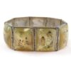 Persian Story Silver Bracelet, Chinese Export, Hand Painted Mother of Pearl
