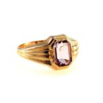 Rose de France Light Amethyst Gold Signet Ring