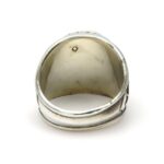 Vintage Ruby Diamond ELKS BPOE Signet Ring in Sterling Silver, Past Exalted Ruler