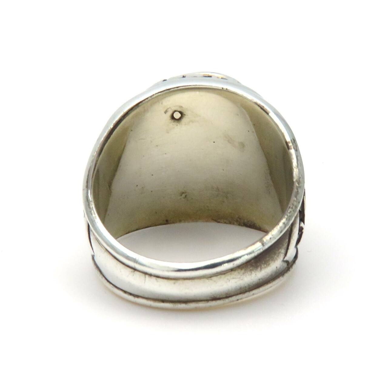 Vintage Ruby Diamond ELKS BPOE Signet Ring in Sterling Silver, Past Exalted Ruler