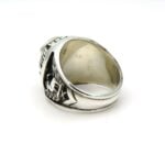 Vintage Ruby Diamond ELKS BPOE Signet Ring in Sterling Silver, Past Exalted Ruler